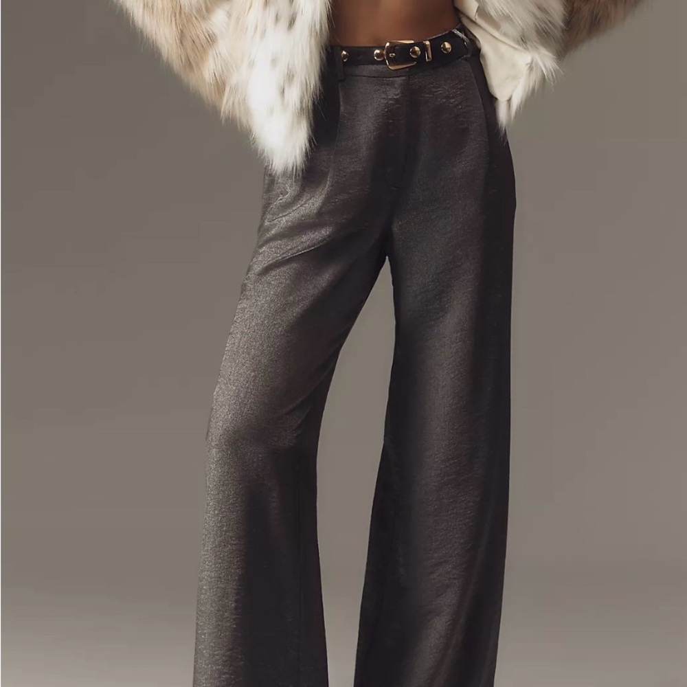 Maeve Shimmering Wide-Leg Pants